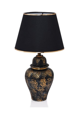 Candeeiro de mesa TM262 - Preto e dourado - 60 W