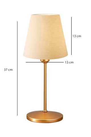 Candeeiro de mesa - Bege e dourado - 5 - 9 W