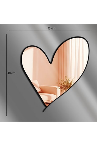 Espelho - 43 x 48 cm - Preto e dourado-rosa