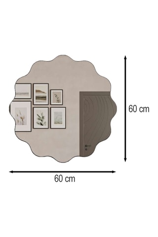 Espelho - 60 x 60 x 2,2 cm - Preto