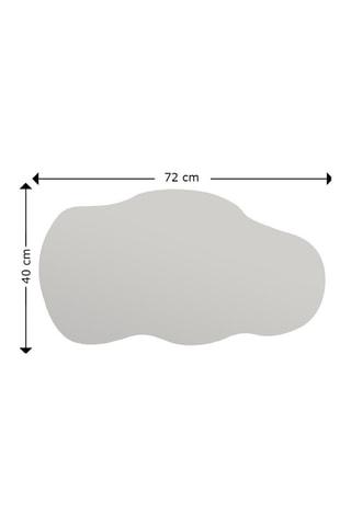 Espelho - 72 x 40 x 2,2 cm - Prateado