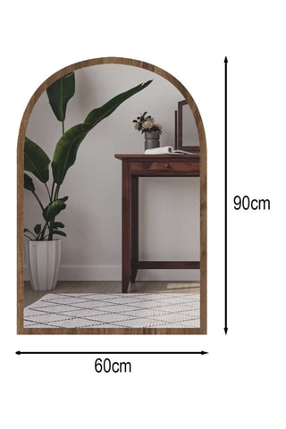 Miroir - 60 x 90 x 2,2 cm - Imitation noyer