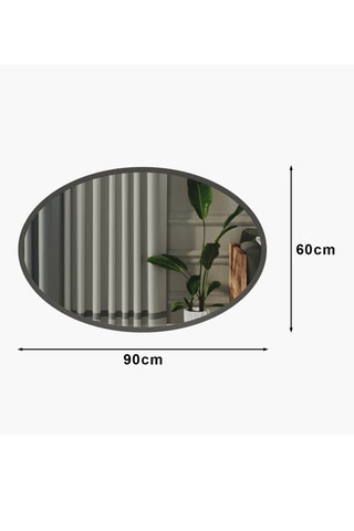 Miroir - 90 x 60 x 2,2 cm - Anthracite