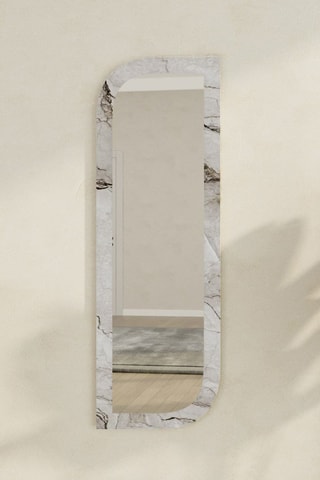 Miroir - 120 x 40 x 2,2 cm - Imitation marbre