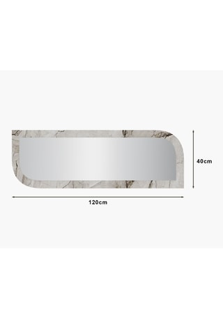 Miroir - 120 x 40 x 2,2 cm - Imitation marbre