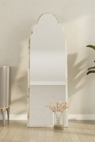 Miroir - 50 x 160 x 2,2 cm - Imitation marbre