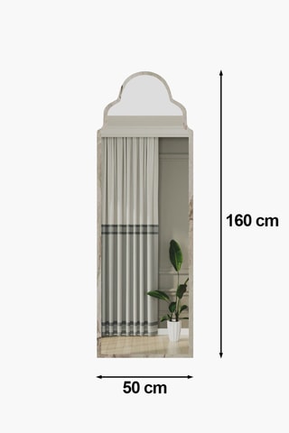 Miroir - 50 x 160 x 2,2 cm - Imitation marbre
