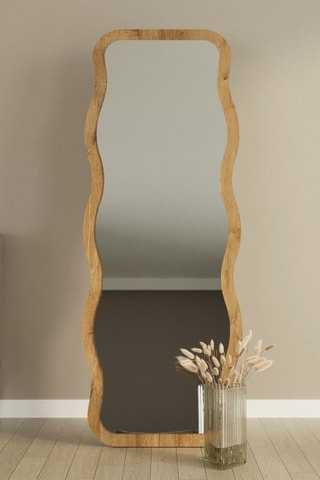 Miroir - 50 x 160 x 2,2 cm - Imitation bois