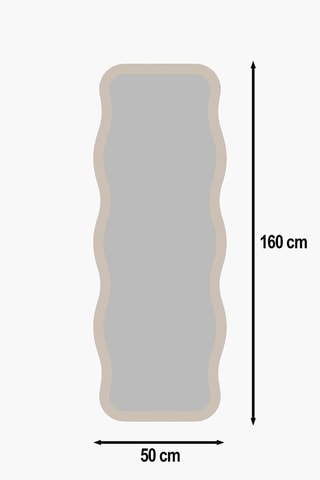 Miroir - 50 x 160 x 2,2 cm - Beige