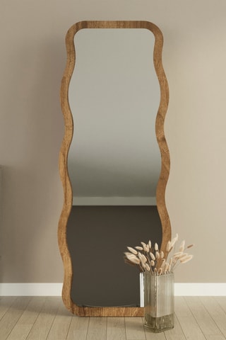 Miroir - 50 x 160 x 2,2 cm - Imitation noyer