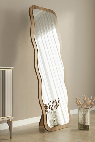 Miroir - 50 x 160 x 2,2 cm - Imitation noyer