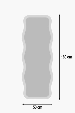 Miroir - 50 x 160 x 2,2 cm - Blanc