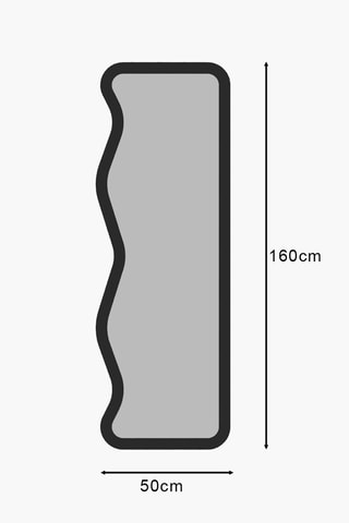 Miroir - 50 x 160 x 2,2 cm - Noir