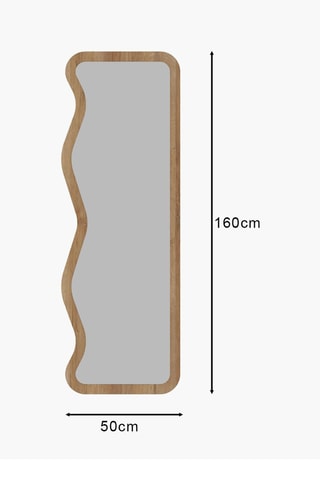 Miroir - 50 x 160 x 2,2 cm - Imitation bois