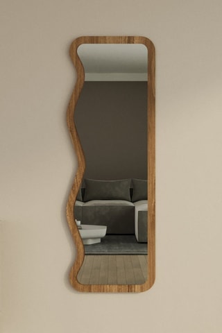 Miroir - 50 x 160 x 2,2 cm - Imitation noyer