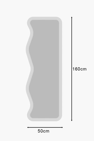 Miroir - 50 x 160 x 2,2 cm - Blanc
