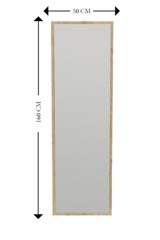 Miroir - 50 x 160 x 2,2 cm - Imitation bois