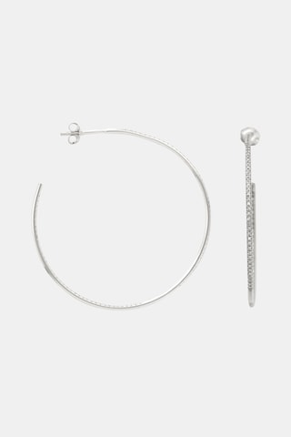 Créoles Flamboyantes - Or blanc et diamants