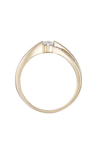 Bague Joli petit solitaire Or jaune et diamants