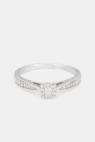 Bague Solitaire Radieux - Or blanc et diamants