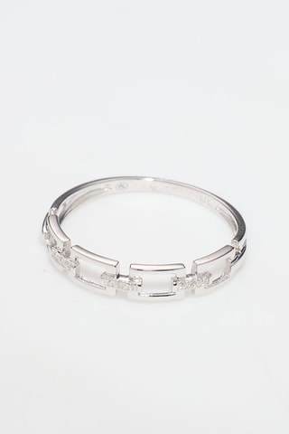 Bague Maillage - Or blanc et diamants