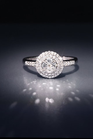 Bague Trèfle des Diamants Or blanc et diamants