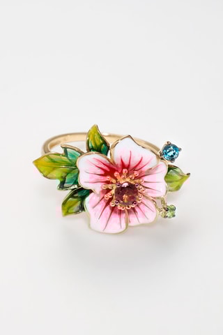 Bague Hanaé Or jaune, grenats et topaze