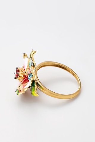 Bague Hanaé Or jaune, grenats et topaze