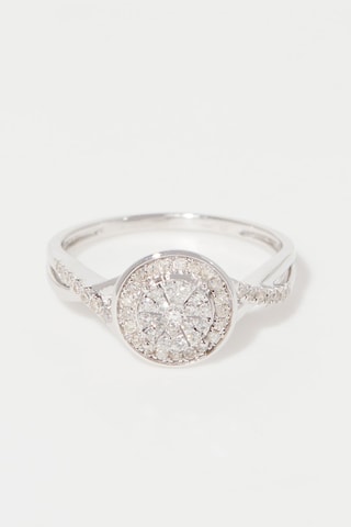 Bague Contours Or blanc et diamants
