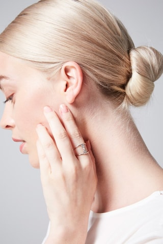 Bague Totem   Or blanc et diamants