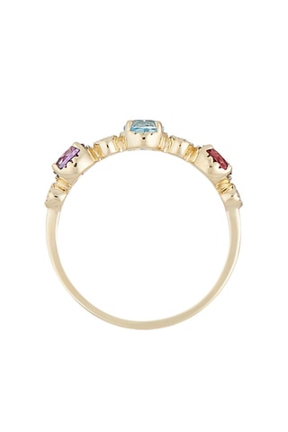 Bague Astral - Or jaune, diamants, topaze, améthyste et tourmaline