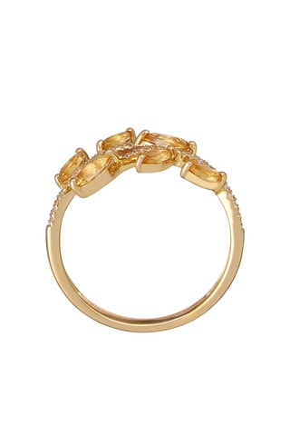Bague Ava Or jaune, diamants et citrines