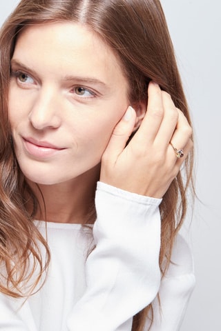 Bague Lys précieux - Or jaune, diamant, grenat, péridot et iolite