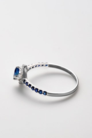 Bague Iona - Or blanc, diamants et saphirs