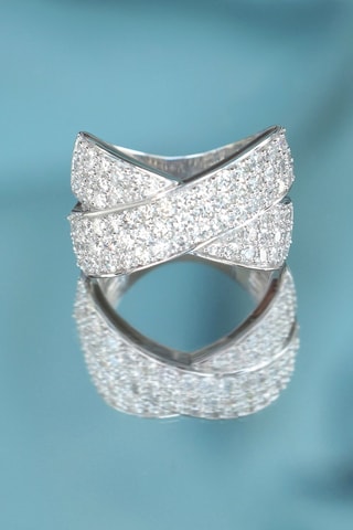 Bague Ruban de Lumière - Or blanc et diamants