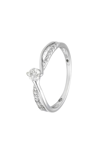 Bague Solitaire Punto Or blanc et diamants