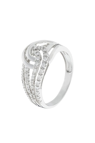 Bague Duo de boucles - Or blanc et diamants