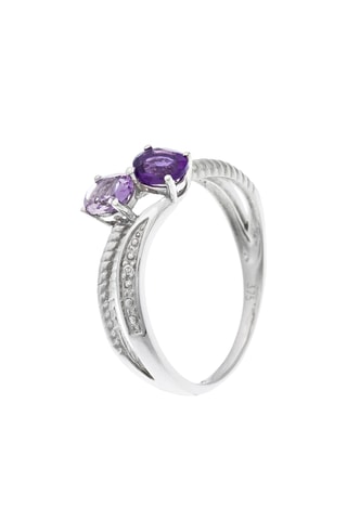 Bague Purple duchesse  Or blanc, diamants et améthystes