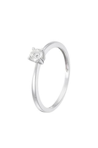 Solitaire Clos - Or blanc et diamant