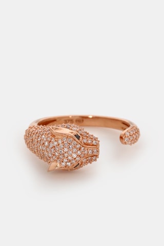 Bague réglable Mafdet - Or rose et diamants