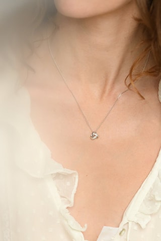 Pendentif Nœud Elégance - Or blanc et diamants