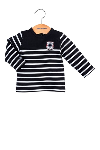 Gestreept T-shirt Coltis Marineblauw en wit Terre de Marins