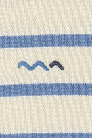 T-shirt Ecofel - Ecru en Blauw - Terre de Marins