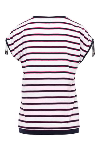 T-shirt Costa Wit en Marineblauw - Terre de Marins