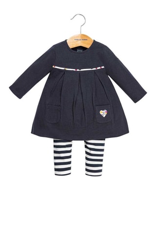 Jurk en Broek - Marineblauw en Wit