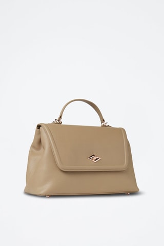 Leren Handtas - Beige