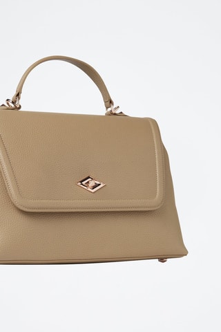 Leren Handtas - Beige