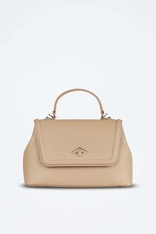 Leren Handtas - Beige