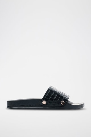 Leren Muiltjes Bristol-Asaubrd - Zwart