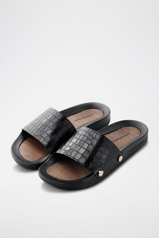 Leren Muiltjes Bristol-Asaubrd - Zwart